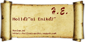 Hollósi Enikő névjegykártya